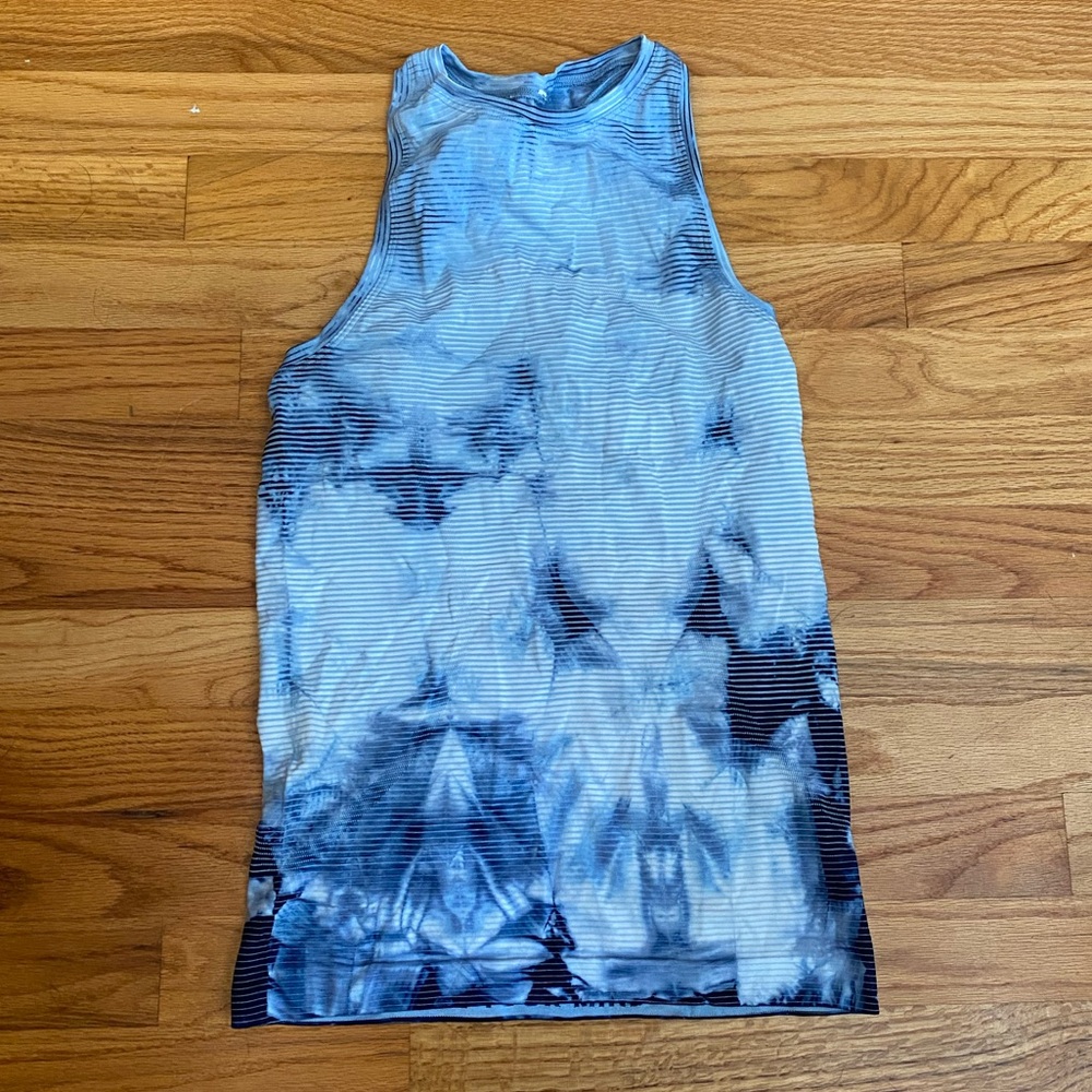 Lululemon EUC Swiftly Tech High Neck Racerback Tank 2.0 Shibori True Navy 4